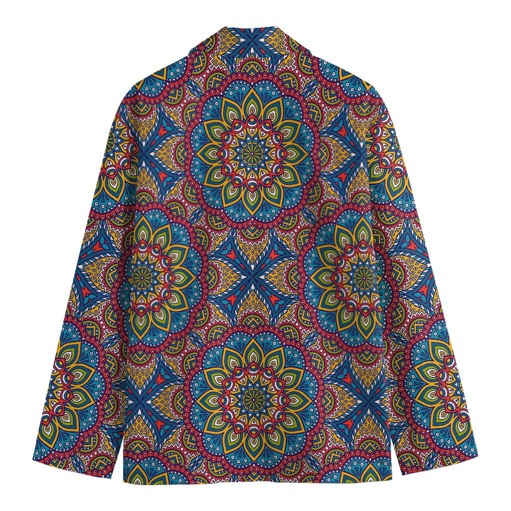 Colorful Bohemian Mandala Pattern Print Men's Blazer