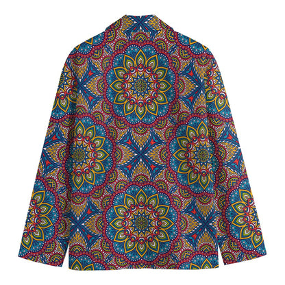 Colorful Bohemian Mandala Pattern Print Men's Blazer