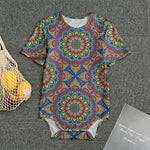 Colorful Bohemian Mandala Pattern Print Men's Bodysuit