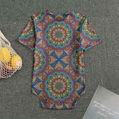 Colorful Bohemian Mandala Pattern Print Men's Bodysuit