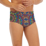 Colorful Bohemian Mandala Pattern Print Men's Briefs
