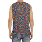 Colorful Bohemian Mandala Pattern Print Men's Fitness Tank Top