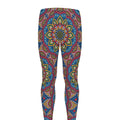 Colorful Bohemian Mandala Pattern Print Men's Leggings