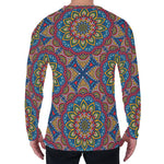 Colorful Bohemian Mandala Pattern Print Men's Long Sleeve T-Shirt