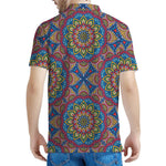 Colorful Bohemian Mandala Pattern Print Men's Polo Shirt