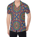 Colorful Bohemian Mandala Pattern Print Men's Shirt