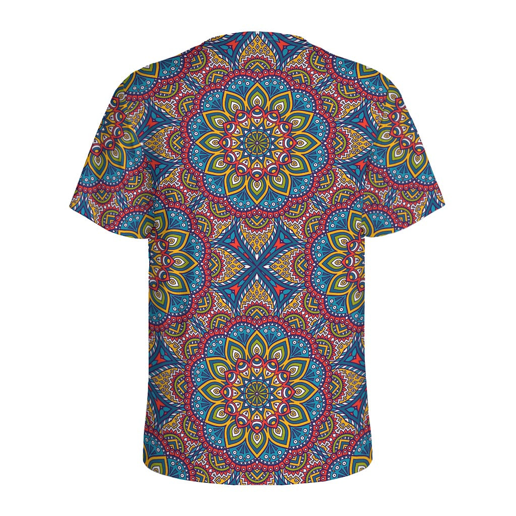 Colorful Bohemian Mandala Pattern Print Men's Sports T-Shirt
