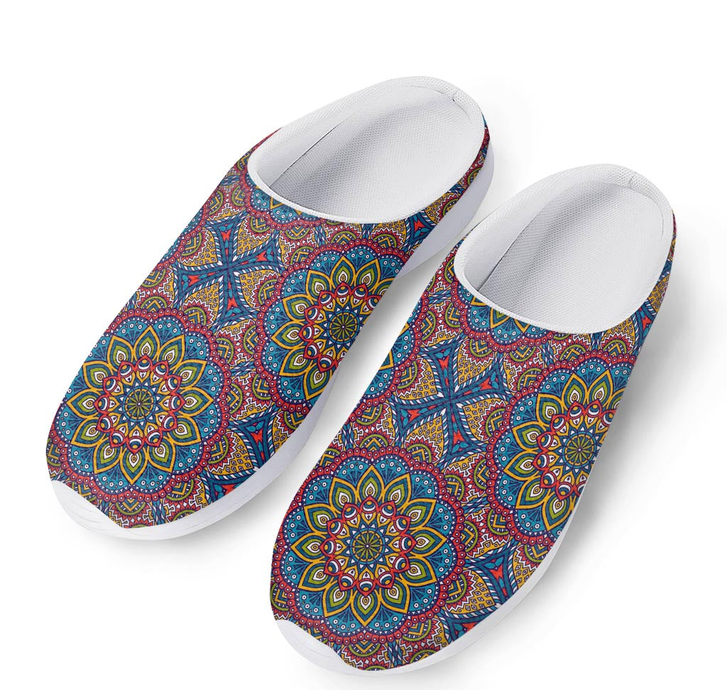 Colorful Bohemian Mandala Pattern Print Mesh Casual Shoes
