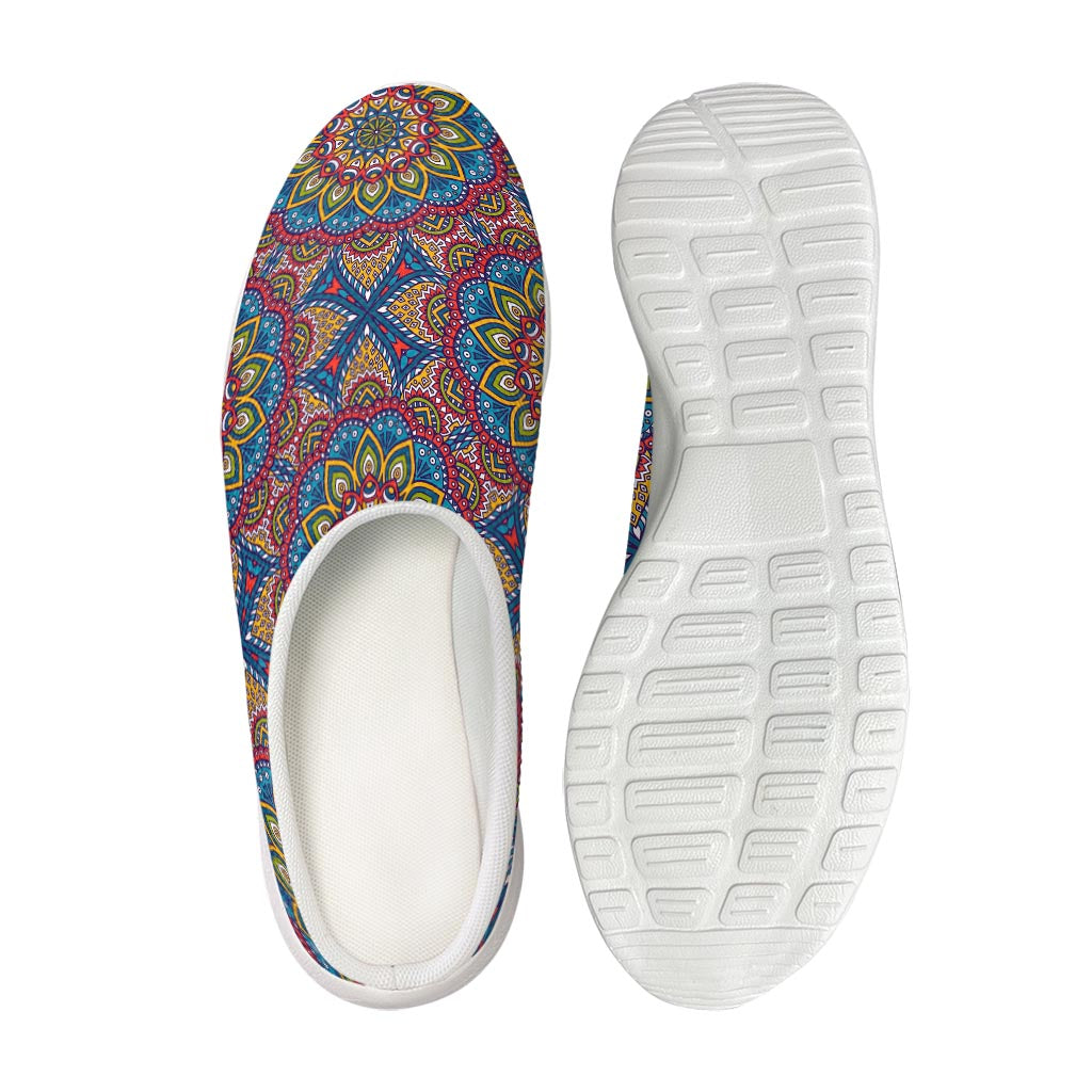 Colorful Bohemian Mandala Pattern Print Mesh Casual Shoes