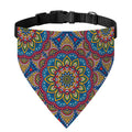 Colorful Bohemian Mandala Pattern Print Over The Collar Dog Bandana