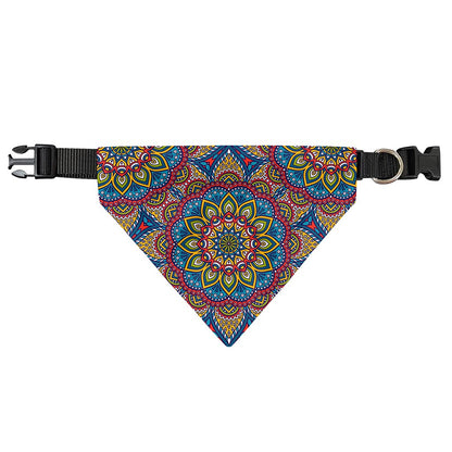 Colorful Bohemian Mandala Pattern Print Over The Collar Dog Bandana