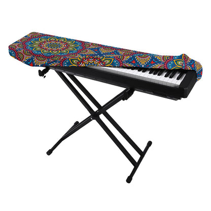 Colorful Bohemian Mandala Pattern Print Piano Keyboard Cover