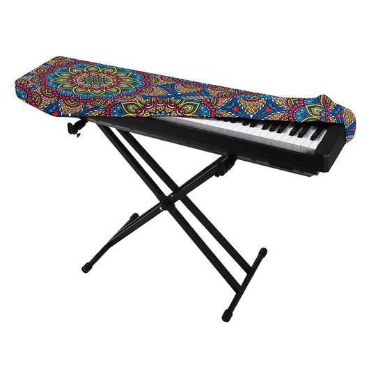 Colorful Bohemian Mandala Pattern Print Piano Keyboard Cover