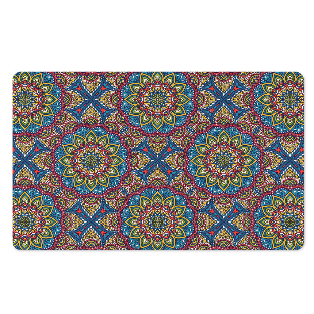 Colorful Bohemian Mandala Pattern Print Polyester Doormat