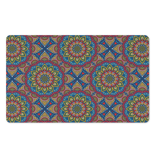 Colorful Bohemian Mandala Pattern Print Polyester Doormat
