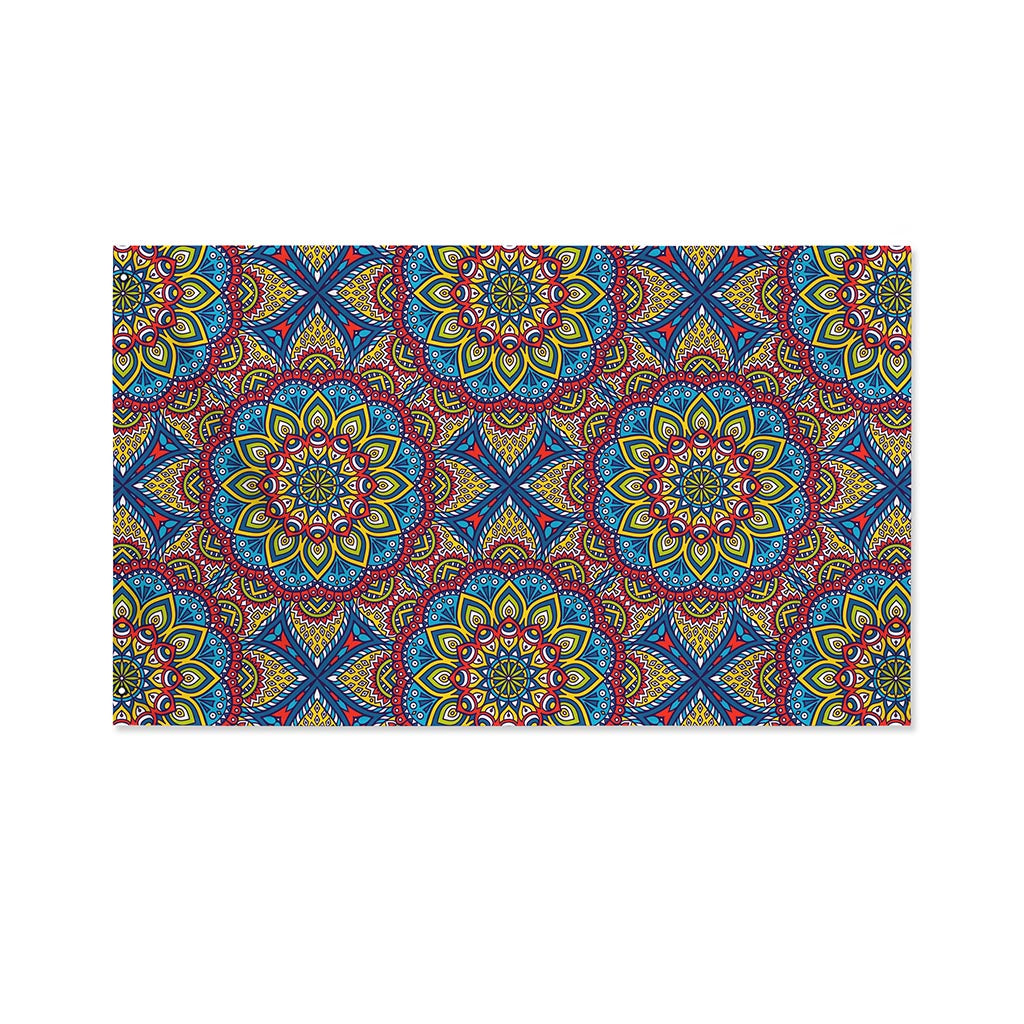 Colorful Bohemian Mandala Pattern Print Polyester Flag