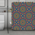 Colorful Bohemian Mandala Pattern Print Polyester Shower Curtain