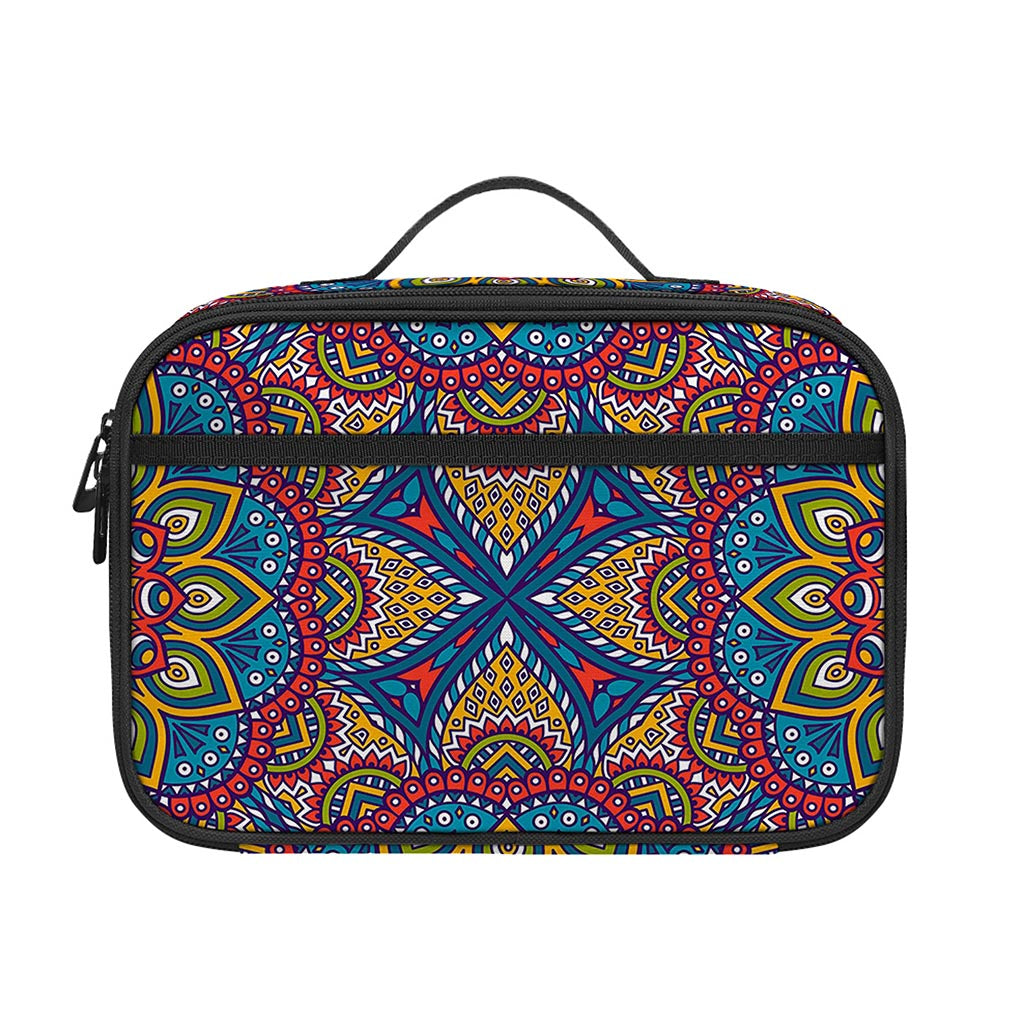 Colorful Bohemian Mandala Pattern Print Portable Lunch Bag