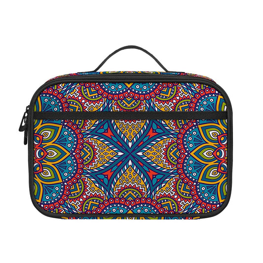 Colorful Bohemian Mandala Pattern Print Portable Lunch Bag