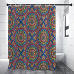 Colorful Bohemian Mandala Pattern Print Premium Shower Curtain
