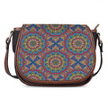 Colorful Bohemian Mandala Pattern Print Saddle Bag