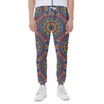 Colorful Bohemian Mandala Pattern Print Scuba Joggers