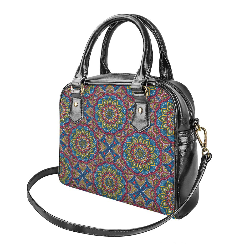 Colorful Bohemian Mandala Pattern Print Shoulder Handbag