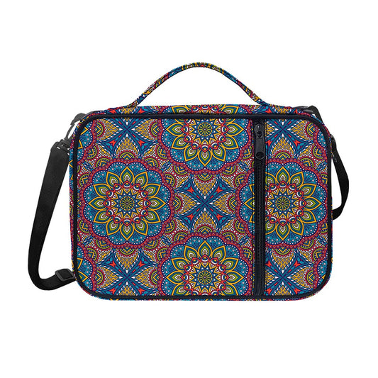 Colorful Bohemian Mandala Pattern Print Shoulder Strap Bible Bag
