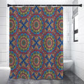 Colorful Bohemian Mandala Pattern Print Shower Curtain