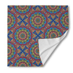 Colorful Bohemian Mandala Pattern Print Silk Bandana