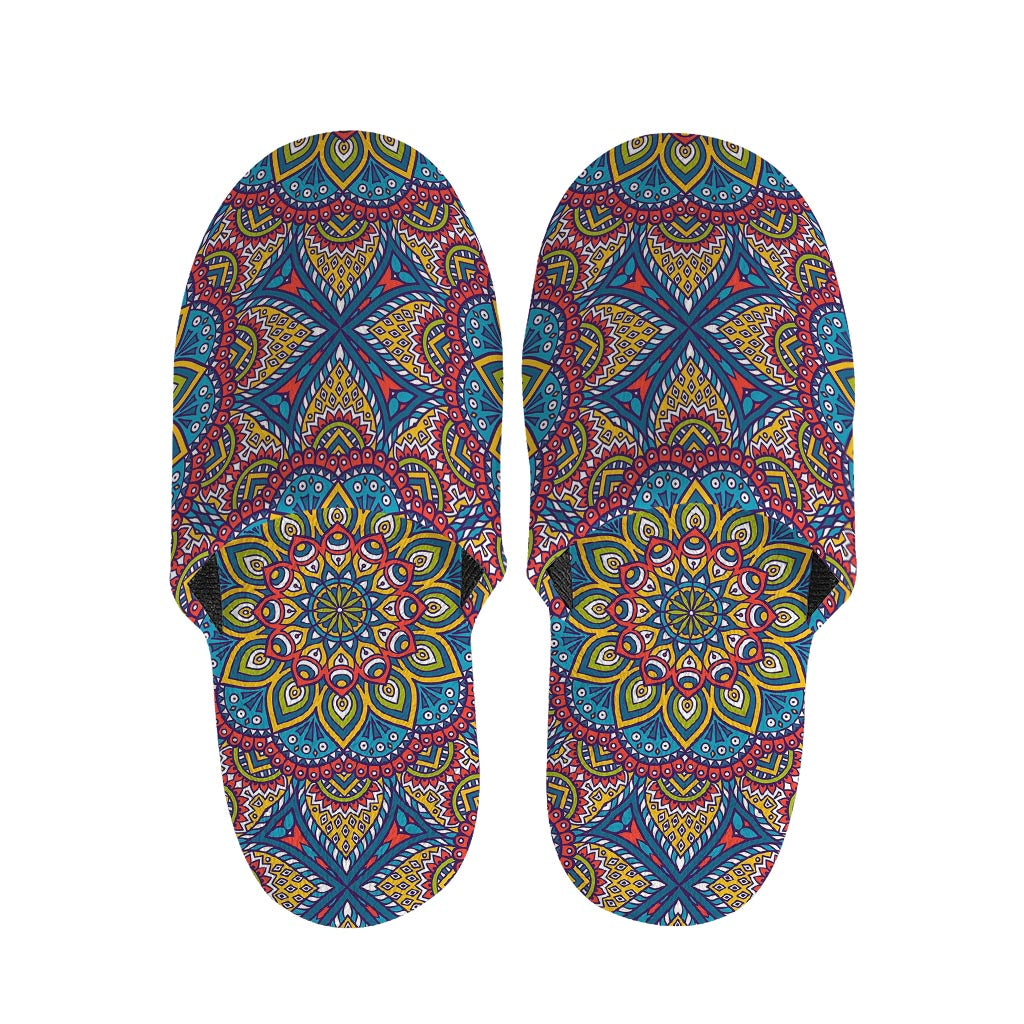 Colorful Bohemian Mandala Pattern Print Slippers