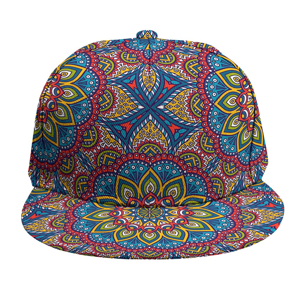 Colorful Bohemian Mandala Pattern Print Snapback Cap