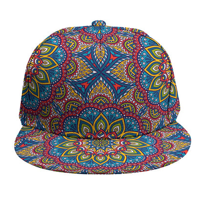 Colorful Bohemian Mandala Pattern Print Snapback Cap