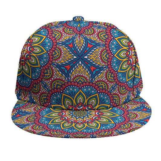 Colorful Bohemian Mandala Pattern Print Snapback Cap