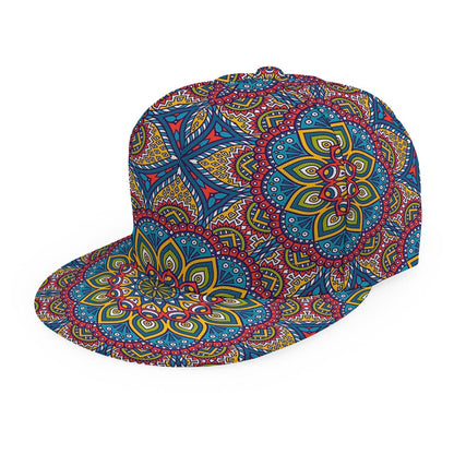 Colorful Bohemian Mandala Pattern Print Snapback Cap