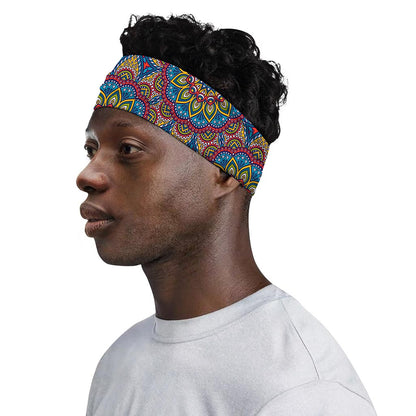 Colorful Bohemian Mandala Pattern Print Sports Headband