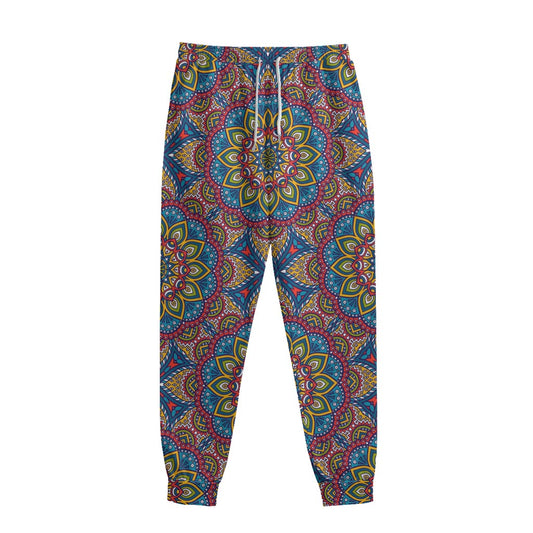 Colorful Bohemian Mandala Pattern Print Sweatpants