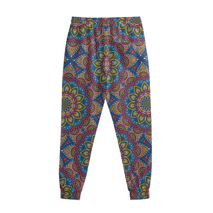 Colorful Bohemian Mandala Pattern Print Sweatpants