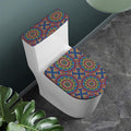 Colorful Bohemian Mandala Pattern Print Toilet Lid And Tank Cover Set