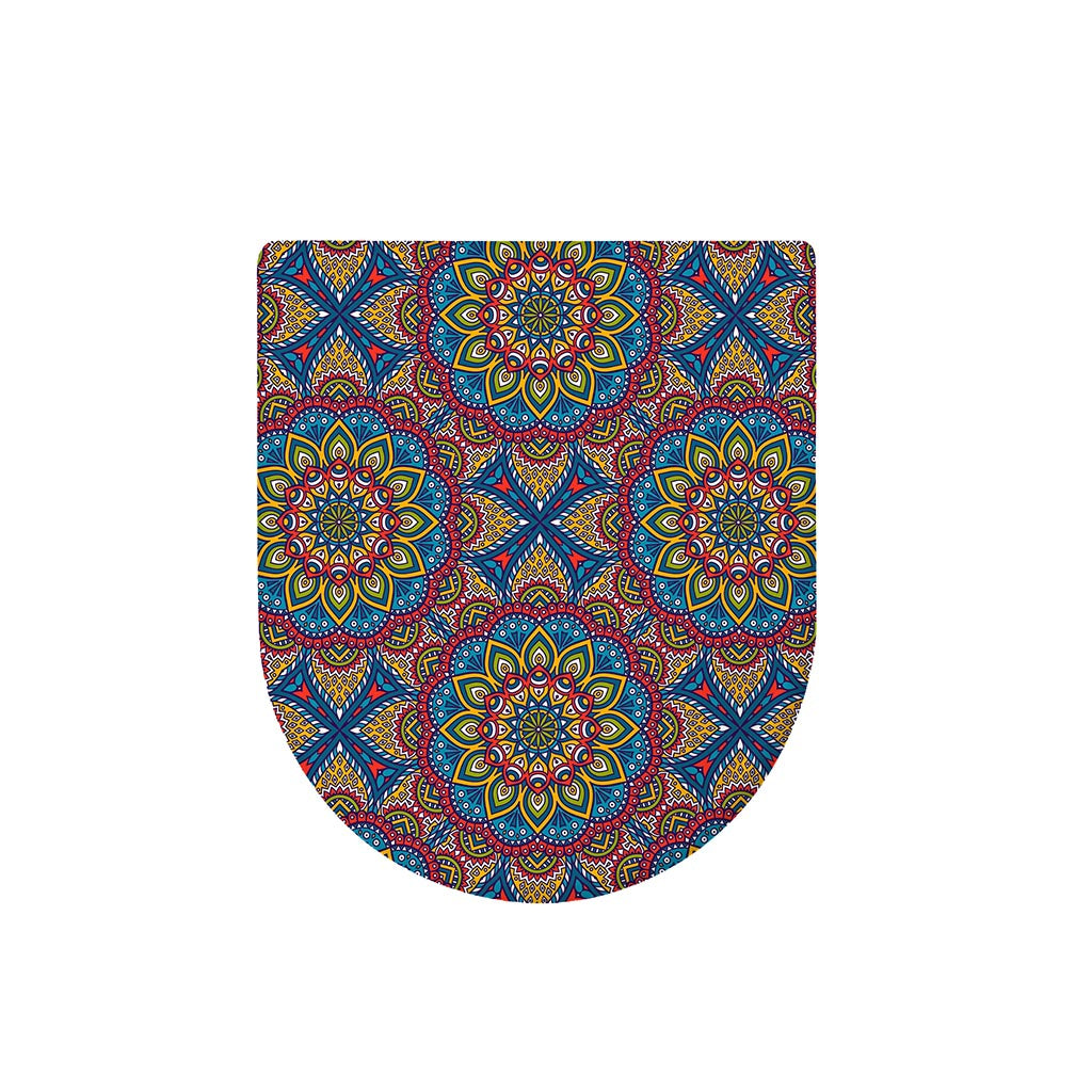Colorful Bohemian Mandala Pattern Print Toilet Lid Cover