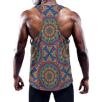 Colorful Bohemian Mandala Pattern Print Training Tank Top