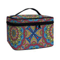 Colorful Bohemian Mandala Pattern Print Travel Makeup Bag