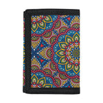 Colorful Bohemian Mandala Pattern Print Trifold Wallet