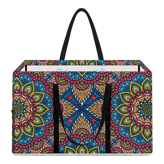 Colorful Bohemian Mandala Pattern Print Utility Tote Bag