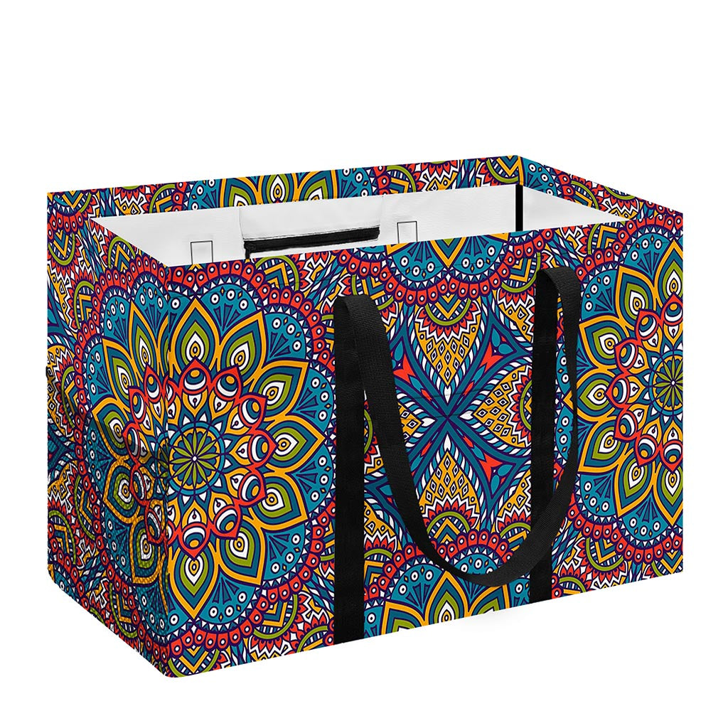Colorful Bohemian Mandala Pattern Print Utility Tote Bag
