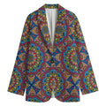 Colorful Bohemian Mandala Pattern Print Women's Blazer