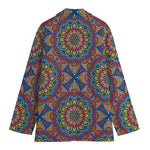 Colorful Bohemian Mandala Pattern Print Women's Blazer