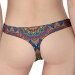 Colorful Bohemian Mandala Pattern Print Women's Thong