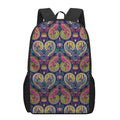 Colorful Boho Paisley Pattern Print 17 Inch Backpack