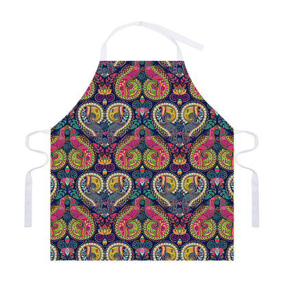 Colorful Boho Paisley Pattern Print Adjustable Apron